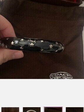 Coach Black & Silver Star Studded Bangle ✨